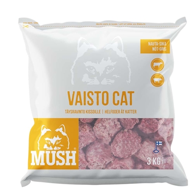 MUSH Cat Barf Frossen Råfoder Vaisto Hvid 3 Kg