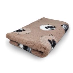 Vet Bed Extra Soft Design FarmAnimals Woolly Sheep BRUN 100x150 cm