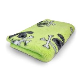 Vet Bed Extra Soft Design Crossbones LimeGreen 100 x 150 cm