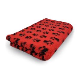 Vet Bed Extra Soft Design Big Paw Rød med Sorte Poter