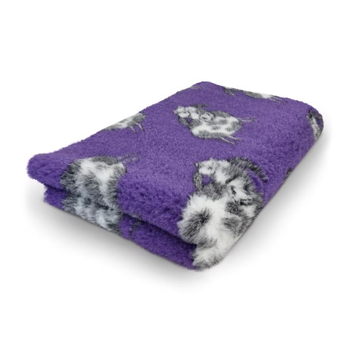 Vet Bed Extra Soft Design Farm Animals RosieCow Purple 75 x 100 cm
