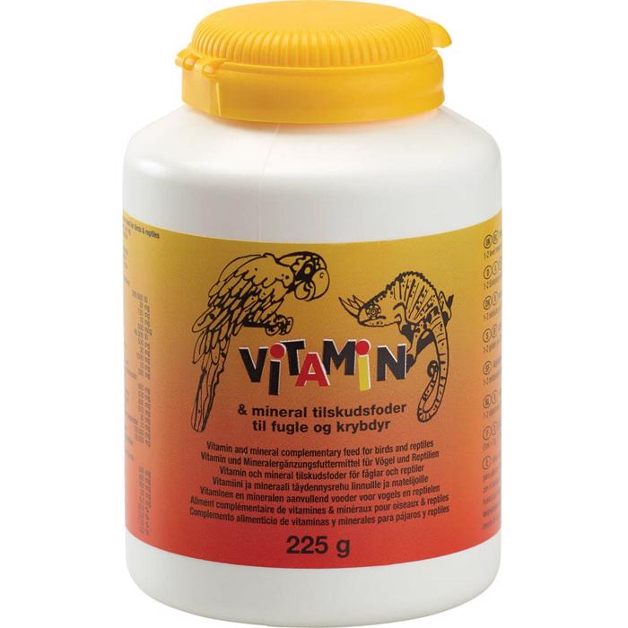 Diafarm Vitamin og Mineral Fodertilskud til Fugle og Krybdyr 225g