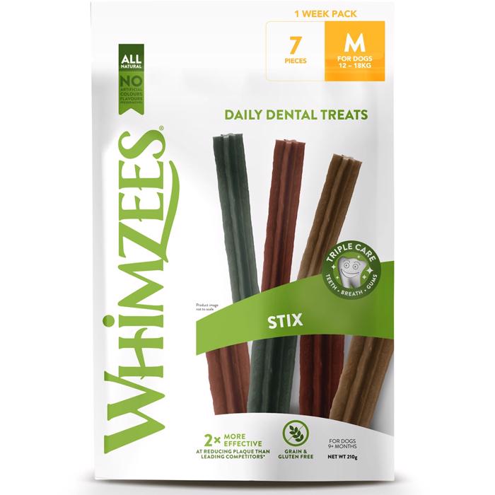 Whimzees Dental Stix Tyggeben 1Week Pack MEDIUM 7stk