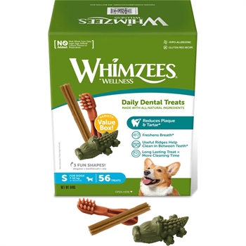 Whimzees Variety Snack Box 56 stk. Tandrensende Tyggesnacks SMALL