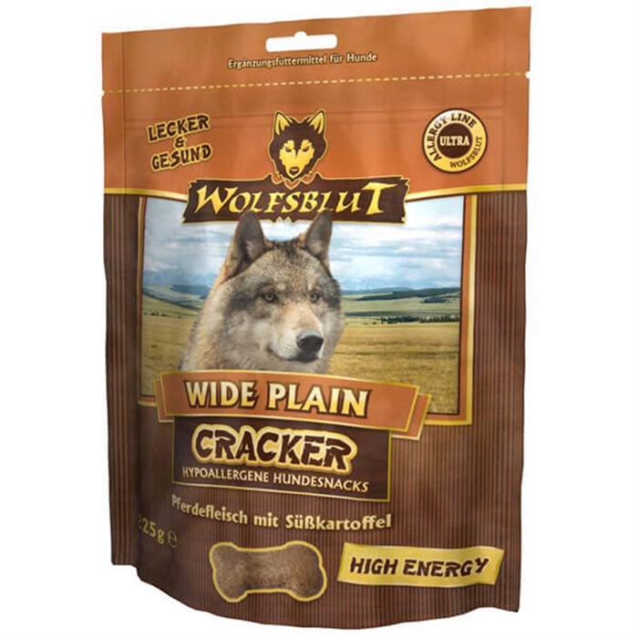 Wolfsblut Wide Plain Cracker Godbidder med Hest 225g