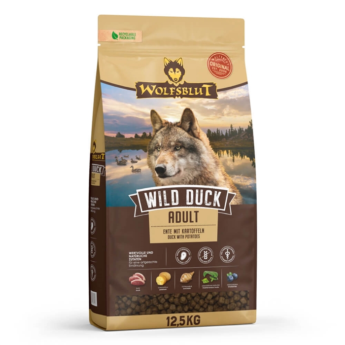 Wolfsblut Wild Duck Adult Hundefoder Med And 12,5 kg Medium