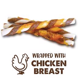 TreatTime Soft Twisters Rawhide Free Chicken 1stk