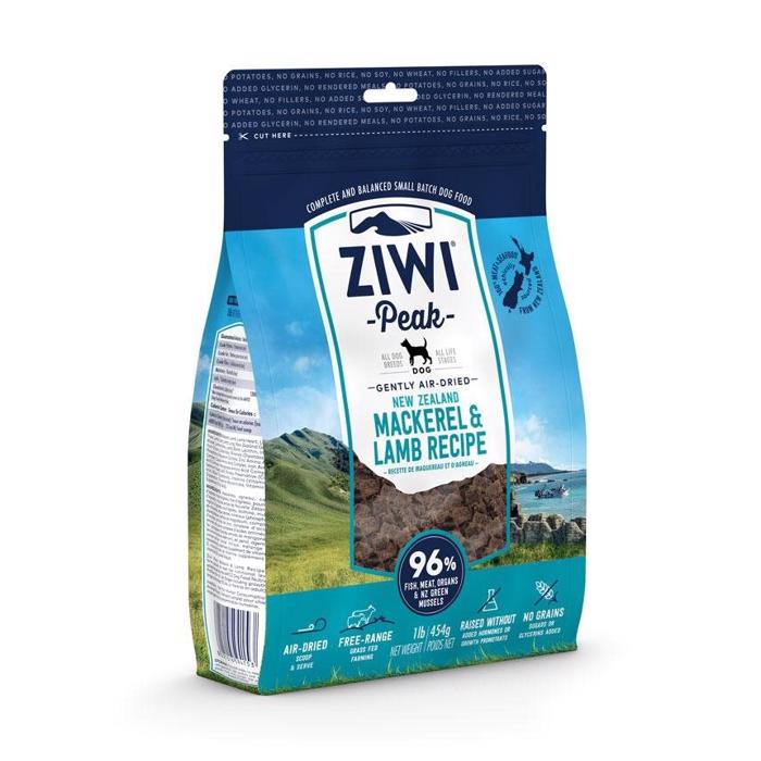 ZiwiPeak Hundefoder Lufttørret med LAM og MAKREL 1 kg 